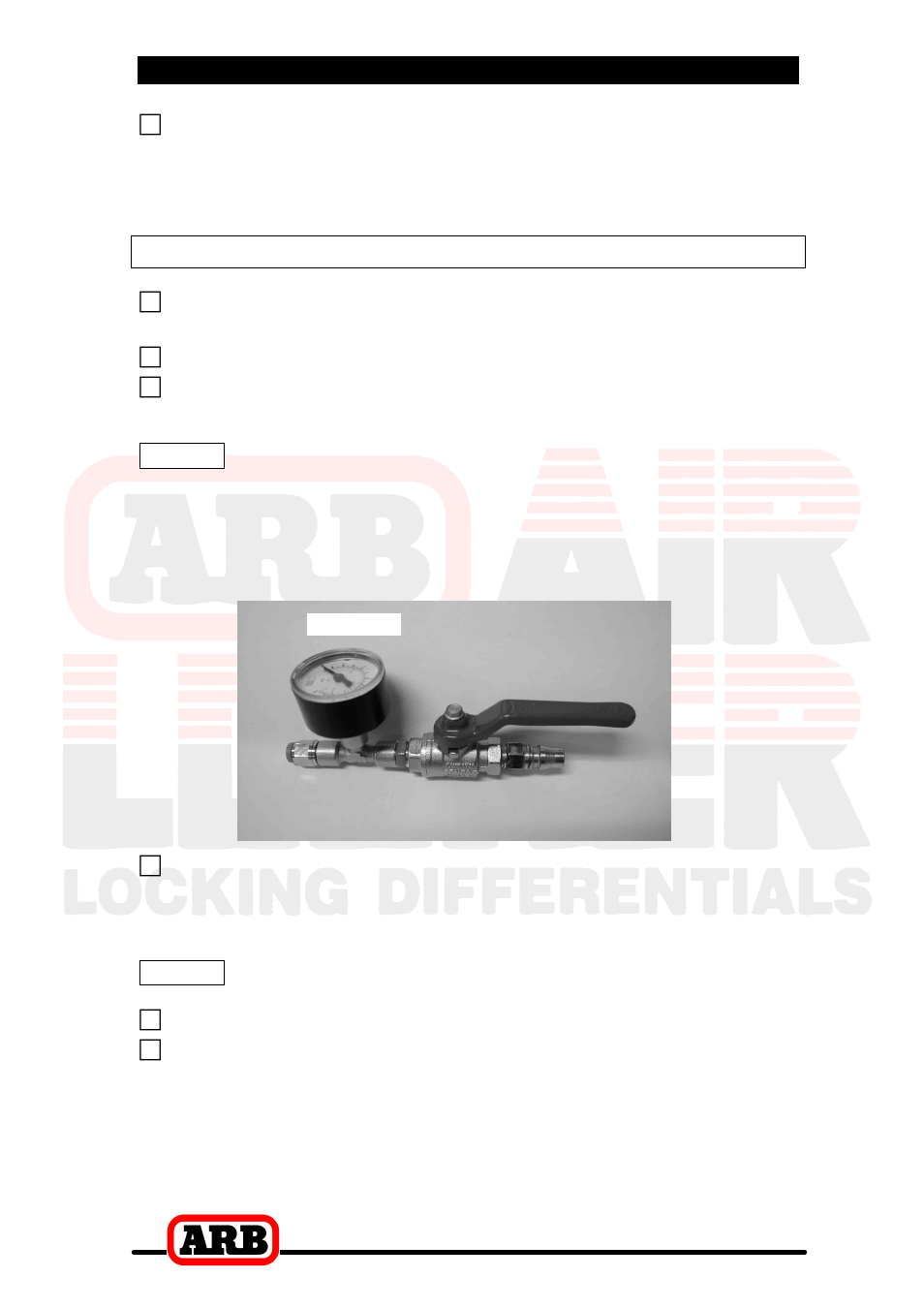 4 installing the air locker, Bench testing the air locker | ARB RD129 User Manual | Page 23 / 38