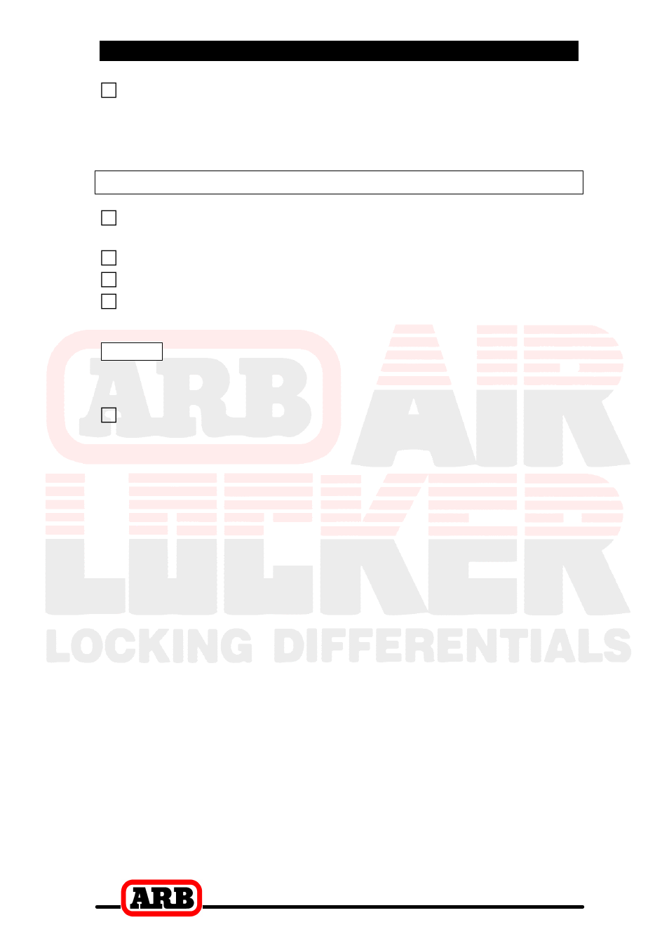 4 installing the air locker, Reinstalling the differential and axles | ARB RD129 User Manual | Page 24 / 38