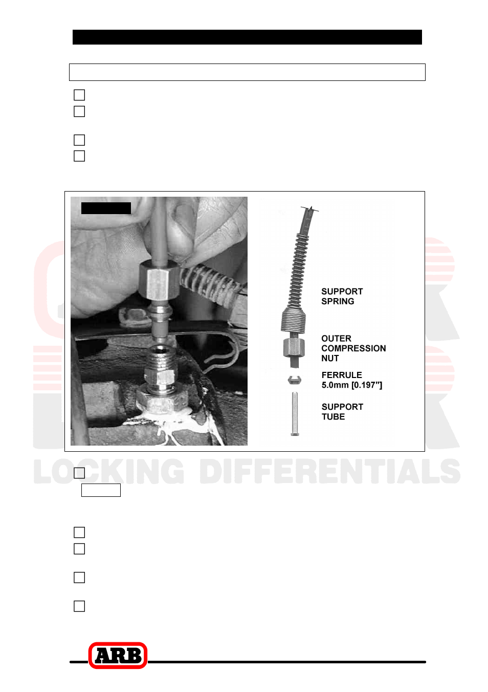 5 installing the air system, Connection to the bulkhead fitting | ARB RD129 User Manual | Page 28 / 38
