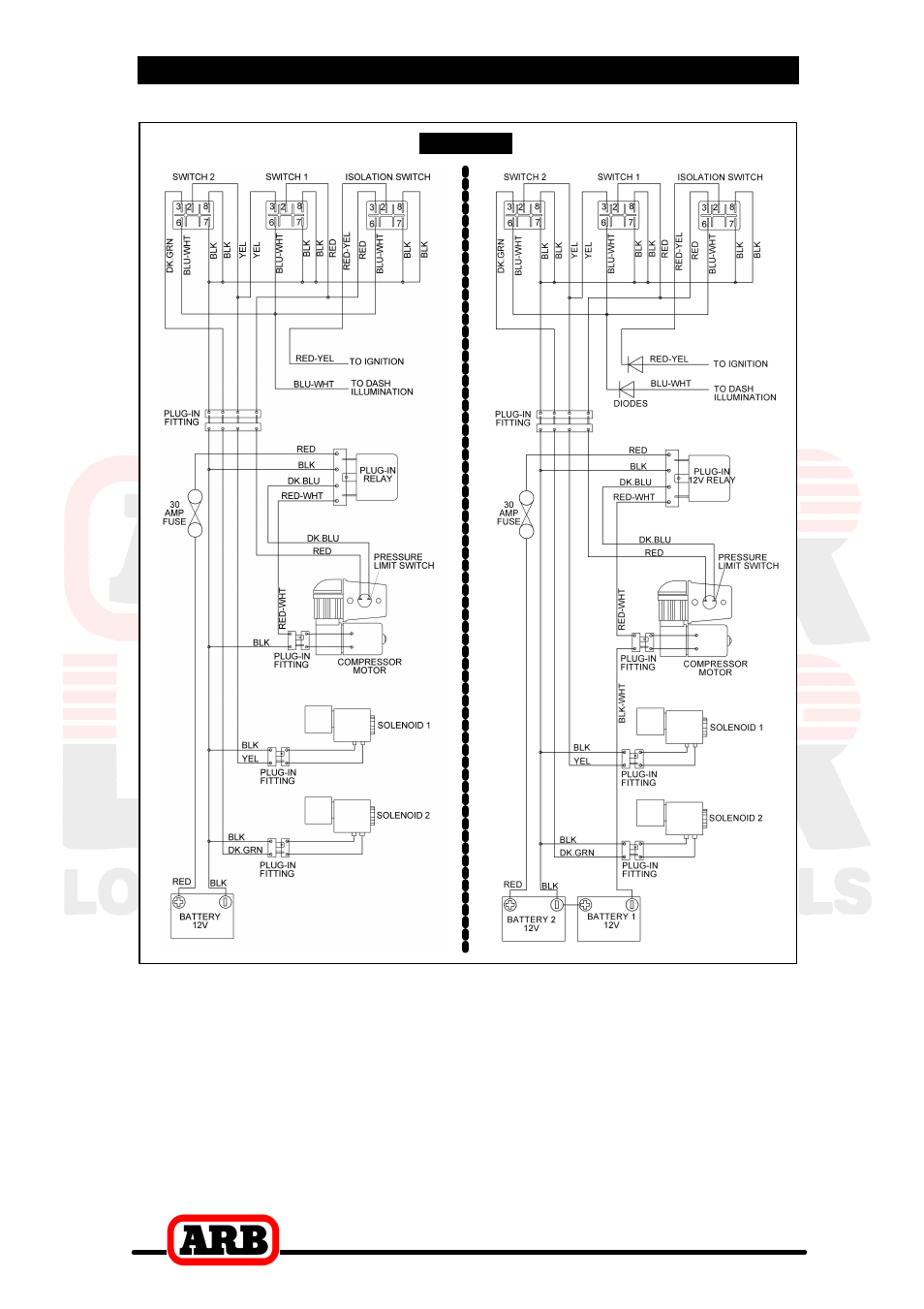 6 mounting & connecting the electrical system | ARB RD129 User Manual | Page 31 / 38