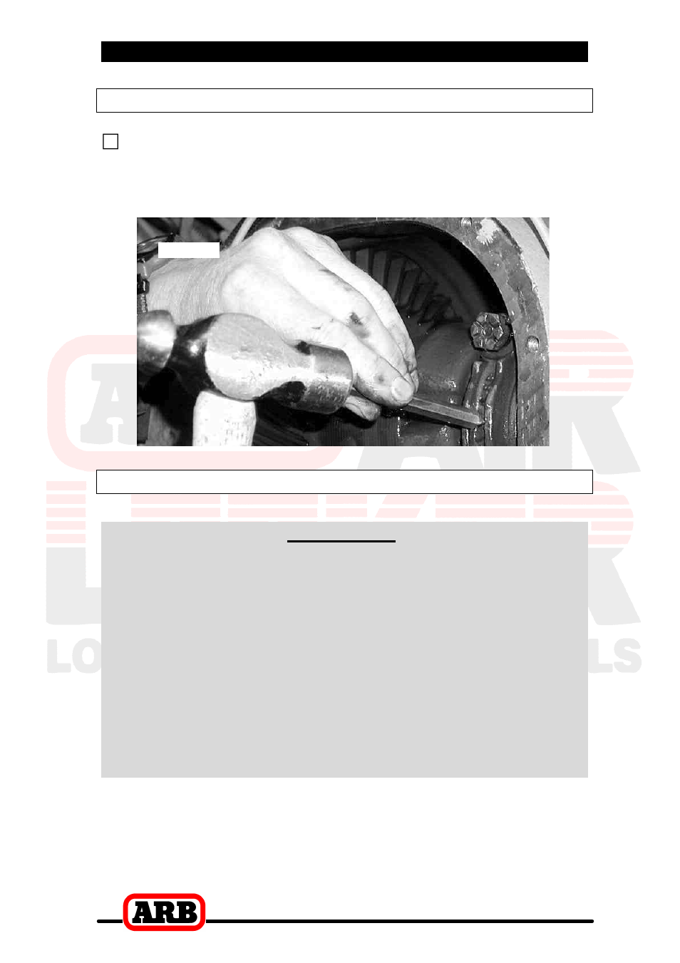 2 removing the existing differential, Marking the bearing caps, Checking the current backlash amount | Important | ARB RD129 User Manual | Page 8 / 38