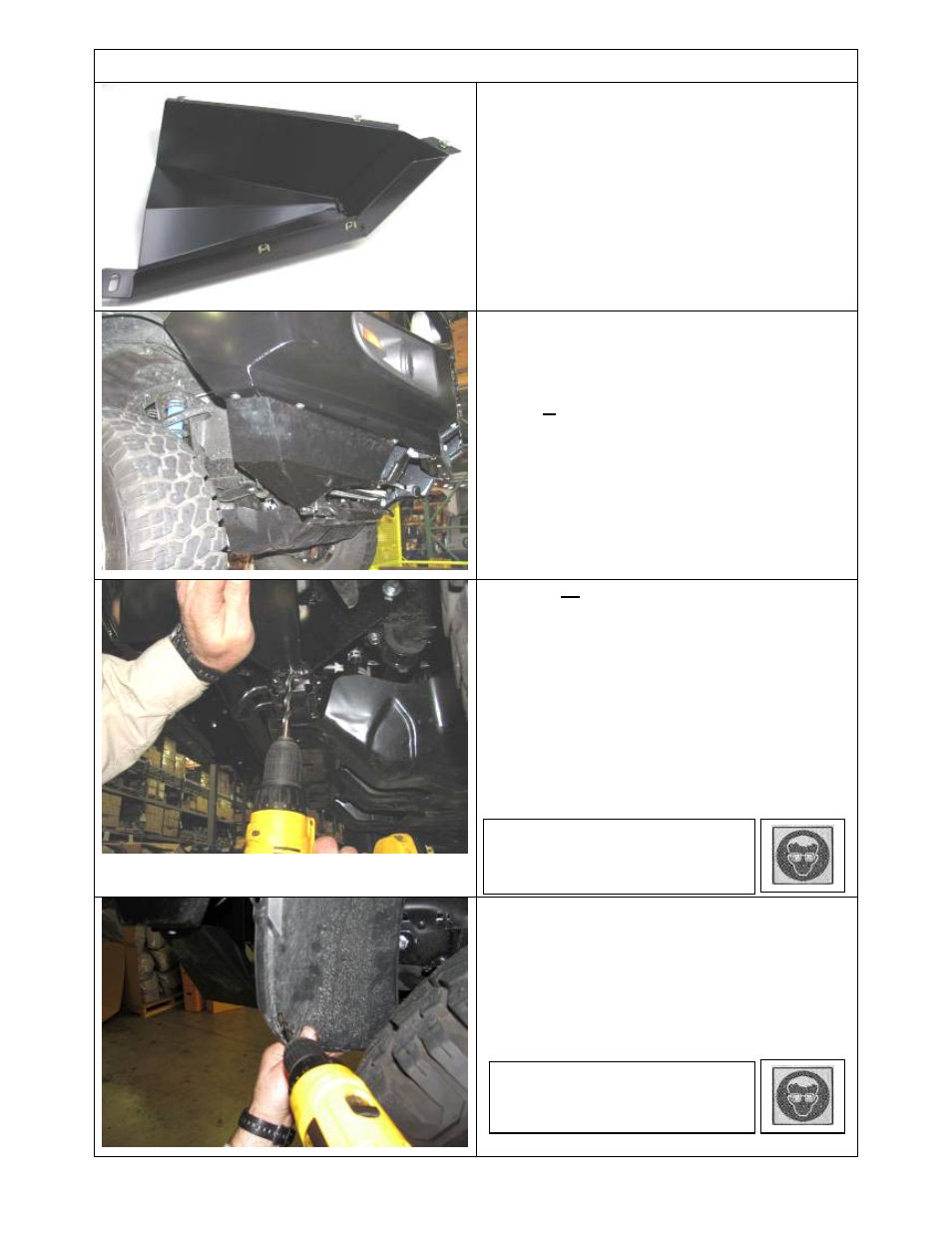Fitting procedure | ARB 3520030 User Manual | Page 13 / 15
