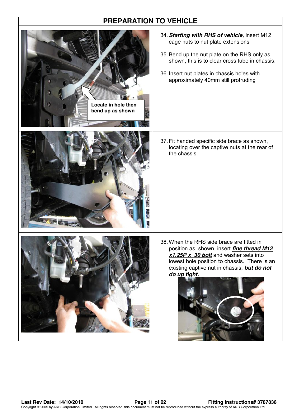 Preparation to vehicle | ARB 3421520 User Manual | Page 11 / 22