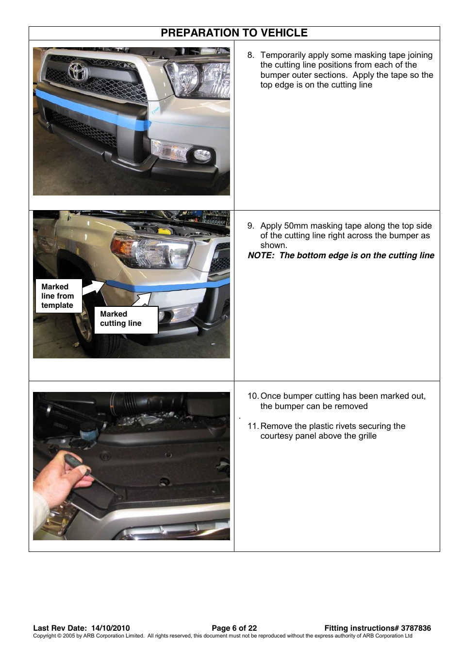 Preparation to vehicle | ARB 3421520 User Manual | Page 6 / 22