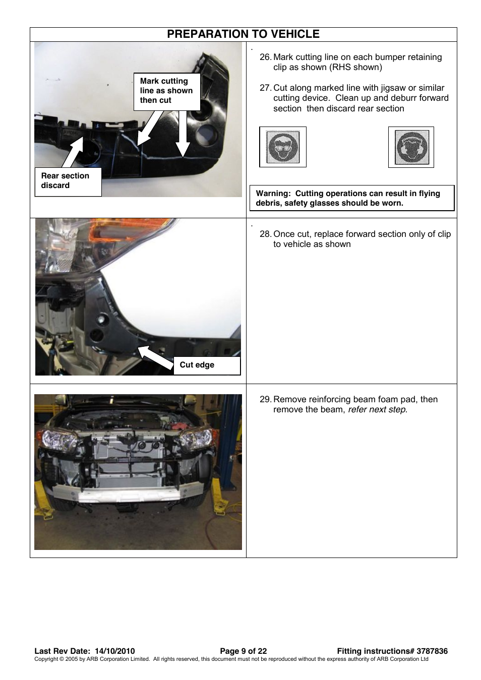 Preparation to vehicle | ARB 3421520 User Manual | Page 9 / 22