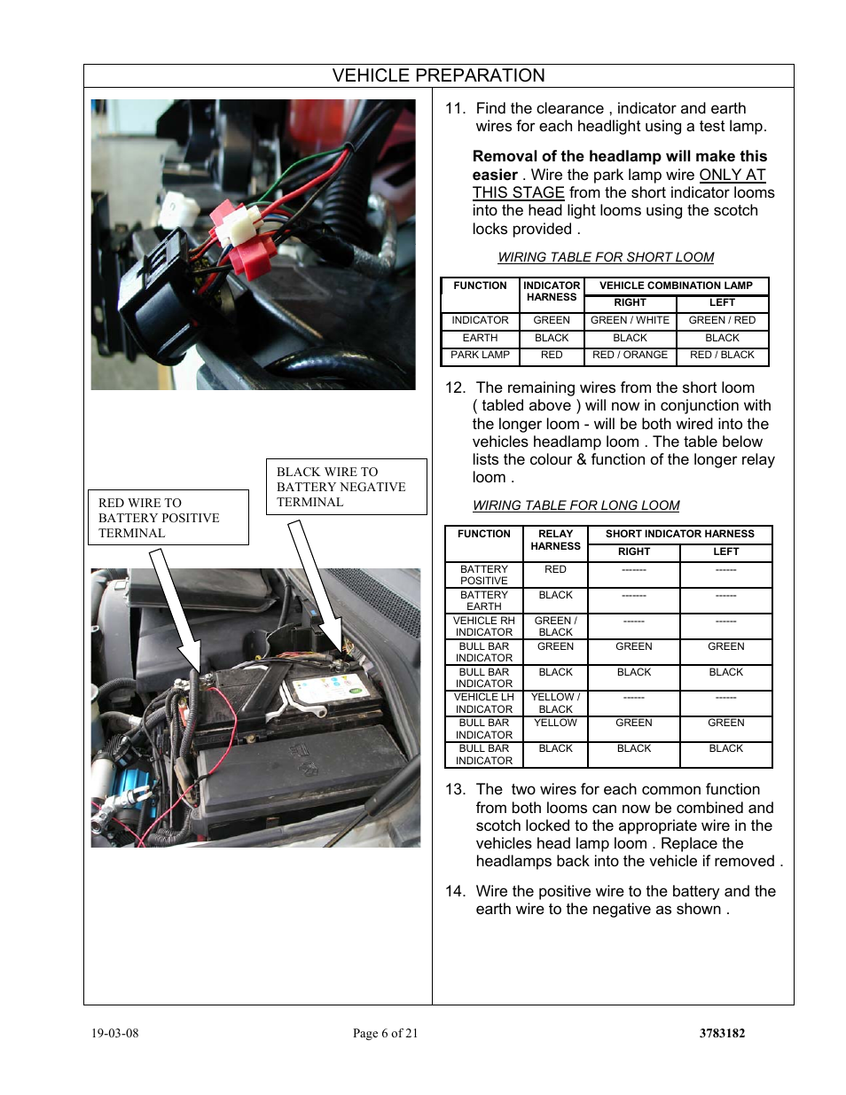 Vehicle preparation | ARB 3432150 User Manual | Page 6 / 21