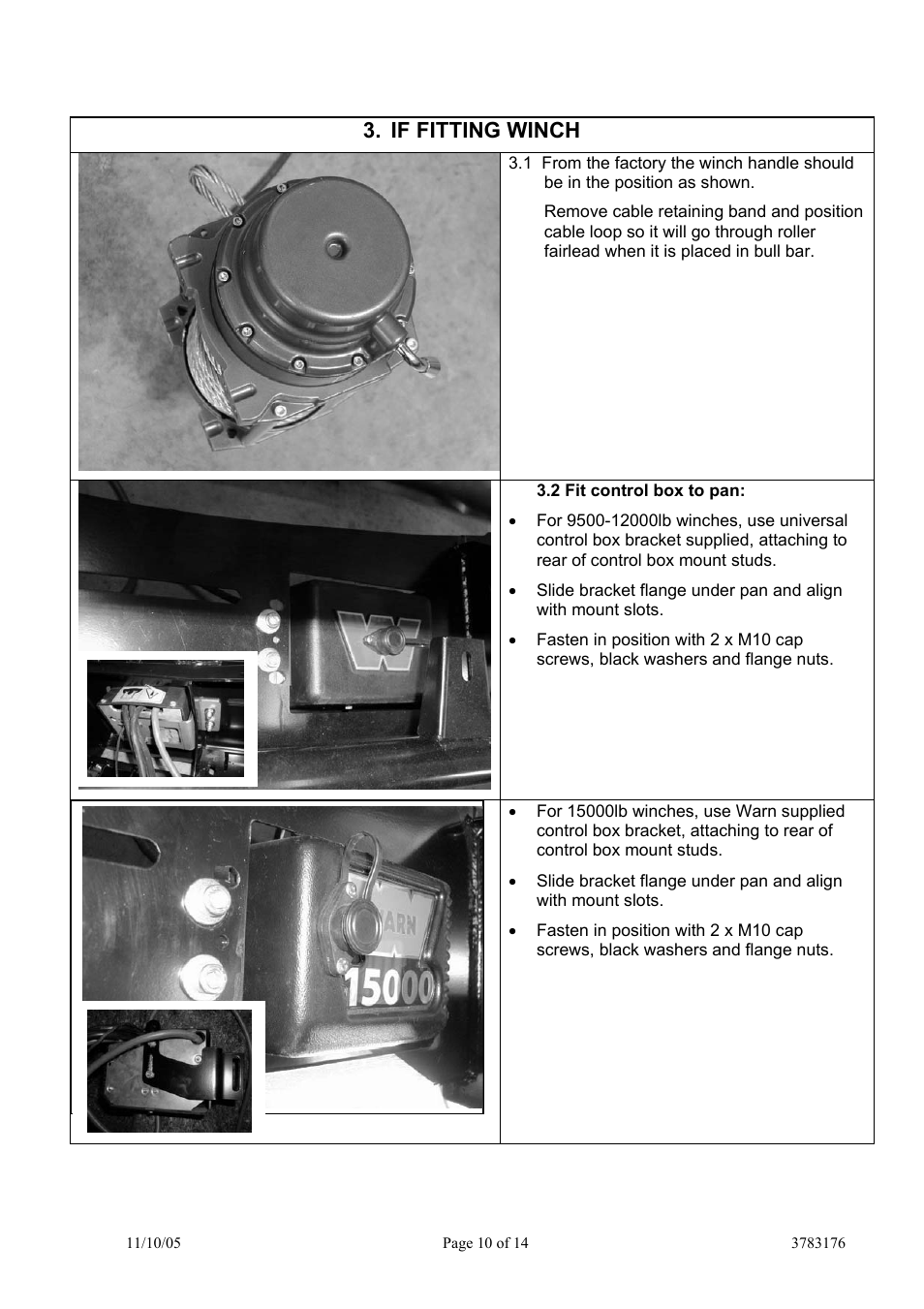 If fitting winch | ARB 3462020 User Manual | Page 24 / 55
