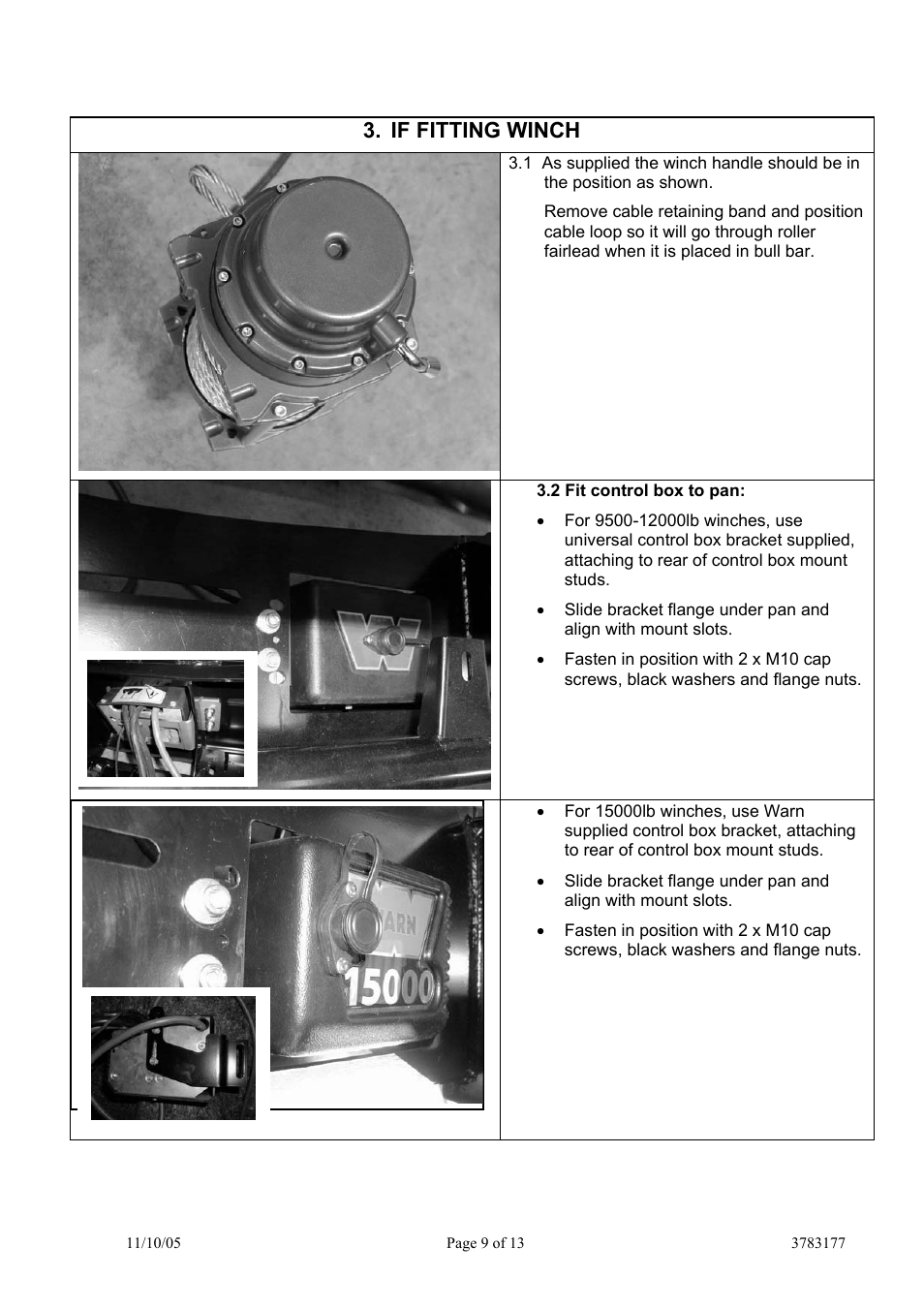 If fitting winch | ARB 3462020 User Manual | Page 51 / 55