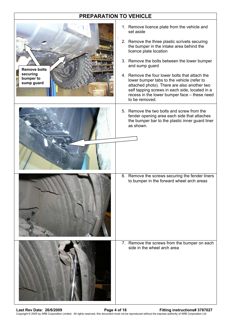 Preparation to vehicle | ARB 3438260 User Manual | Page 4 / 18