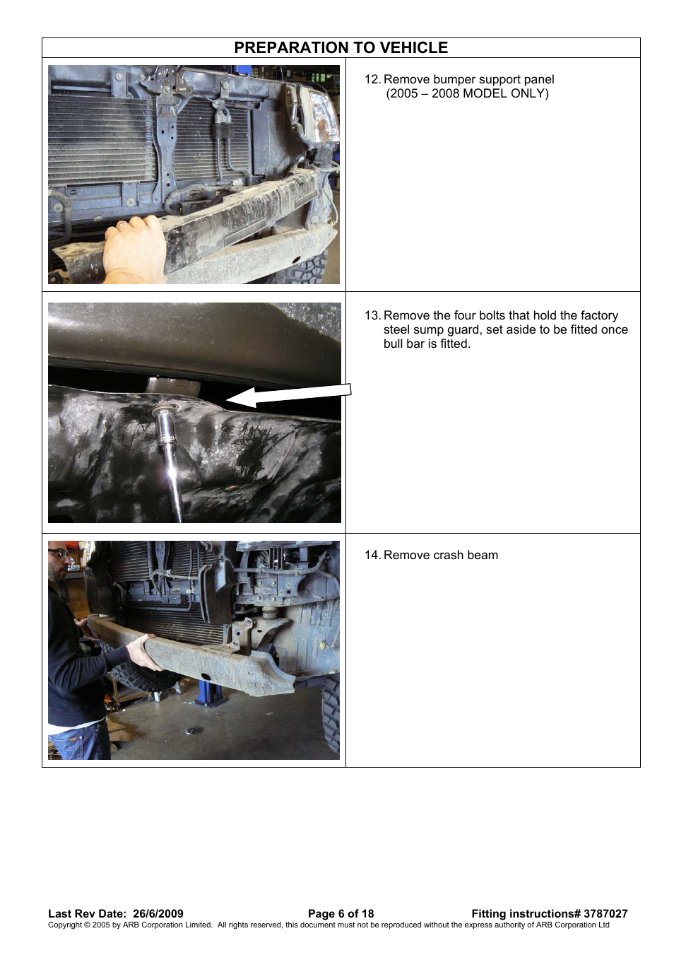 Preparation to vehicle | ARB 3438260 User Manual | Page 6 / 18