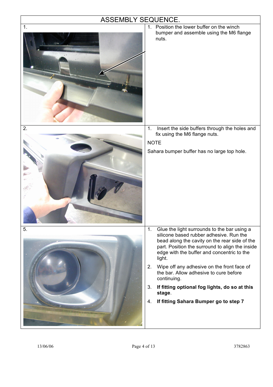 Assembly sequence | ARB 3934020 User Manual | Page 4 / 13