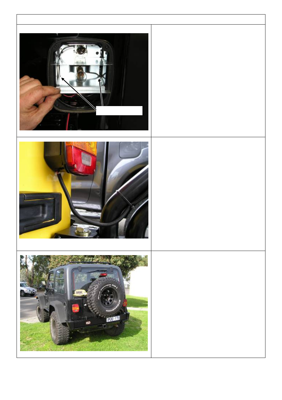 Re-fitting the tail lamp to vehicle, Divider plate to tail lamp hosing, Re - fit the divider to the housing | Lens to tail lamp | ARB 5650010 User Manual | Page 24 / 25