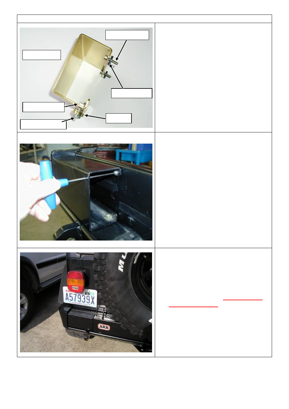 Final - assembly of the rear bar, Cover panel assembly, Installation of the cover to the rear bar | Tighten the four bolts | ARB 5650010 User Manual | Page 25 / 25