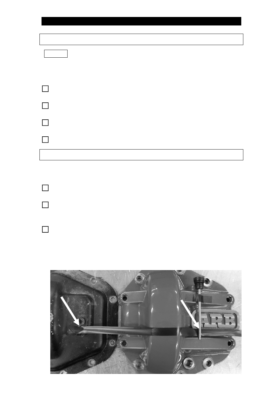 Differential fluid drain, Determining oil level, 2 installation | ARB 0750001B User Manual | Page 5 / 8