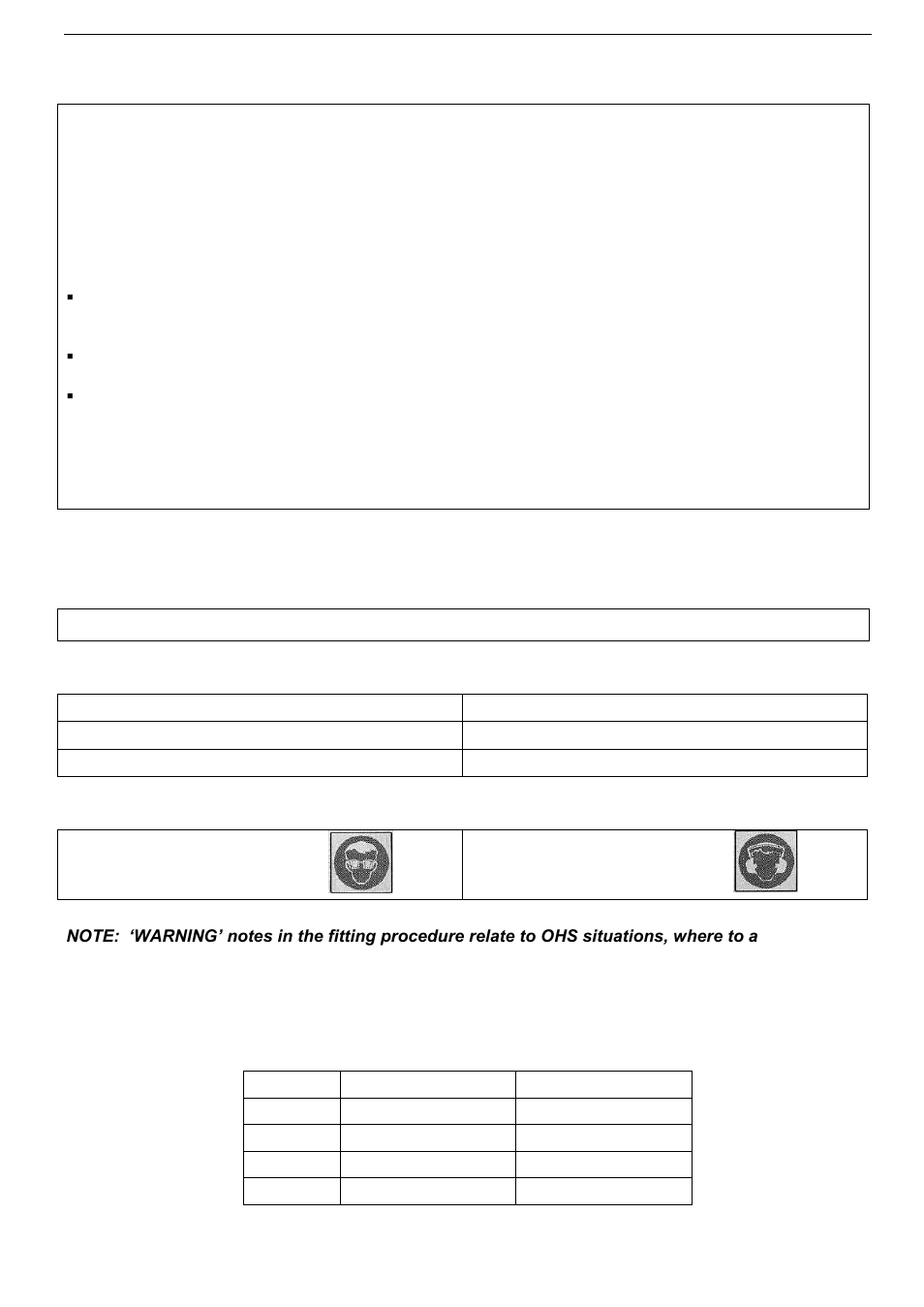 Fitting requirements | ARB 5421110 User Manual | Page 2 / 8