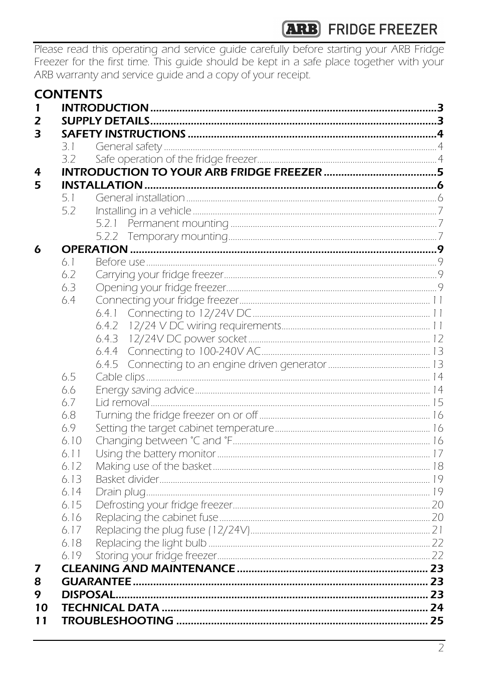 ARB 82QT-10800782 User Manual | Page 3 / 28