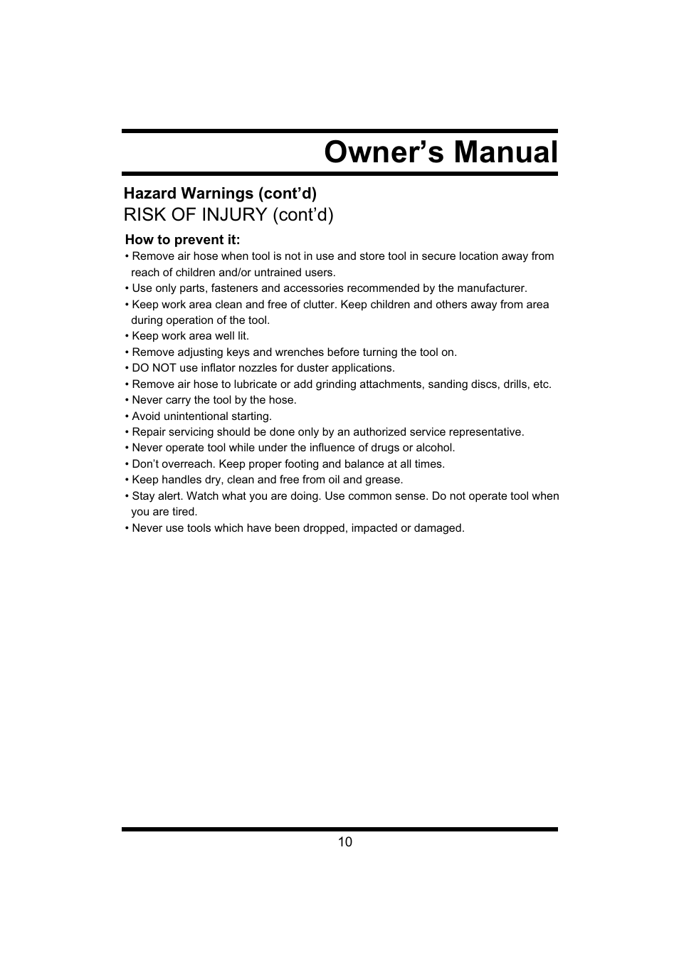 2zqhu¶v0dqxdo | Steele Products SP-CE043 User Manual | Page 10 / 31