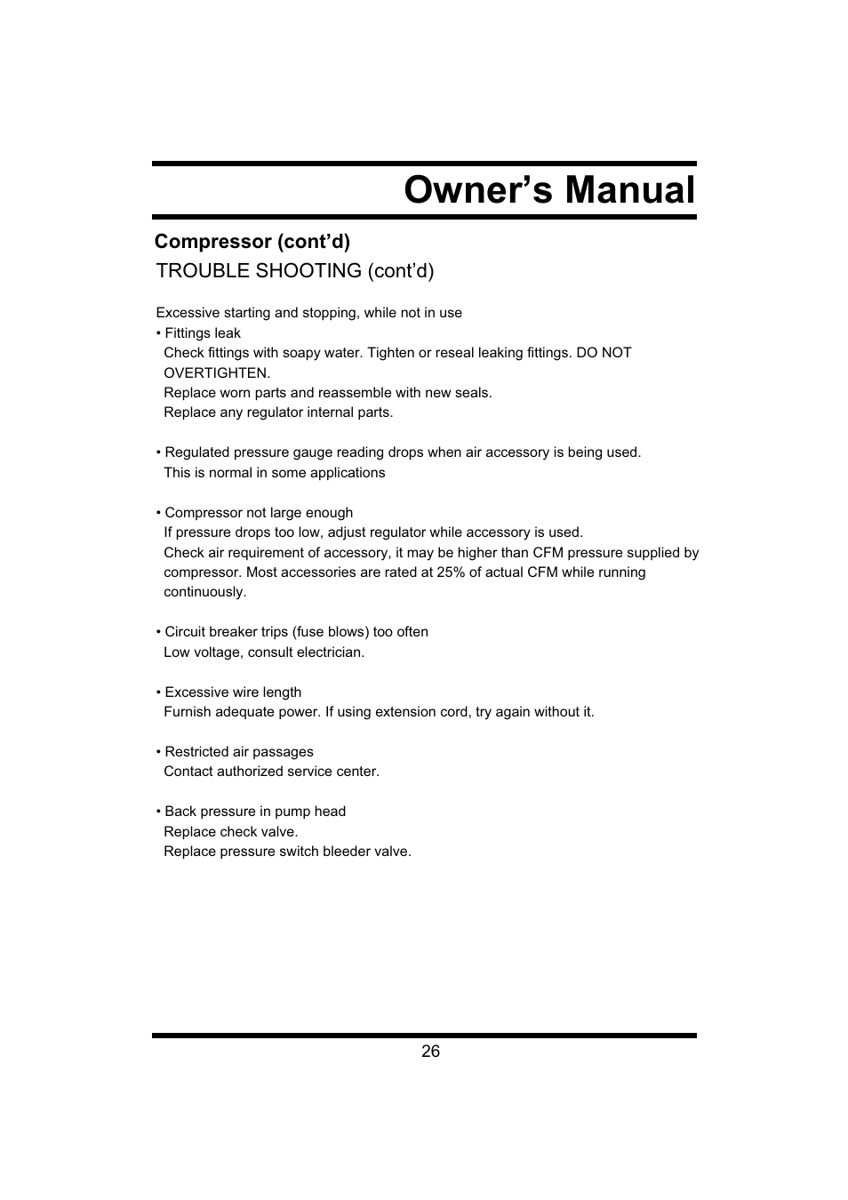 2zqhu¶v0dqxdo | Steele Products SP-CE043 User Manual | Page 26 / 31