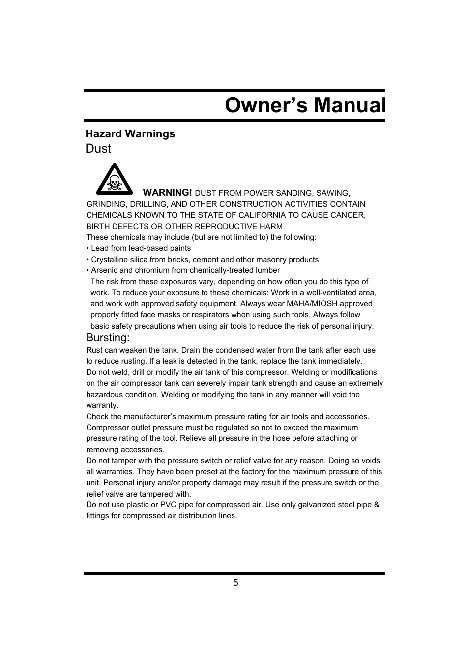 2zqhu¶v0dqxdo | Steele Products SP-CE043 User Manual | Page 5 / 31