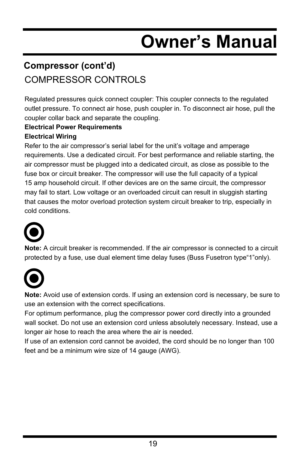 Owner’s manual | Steele Products SP-CE355AT User Manual | Page 19 / 32