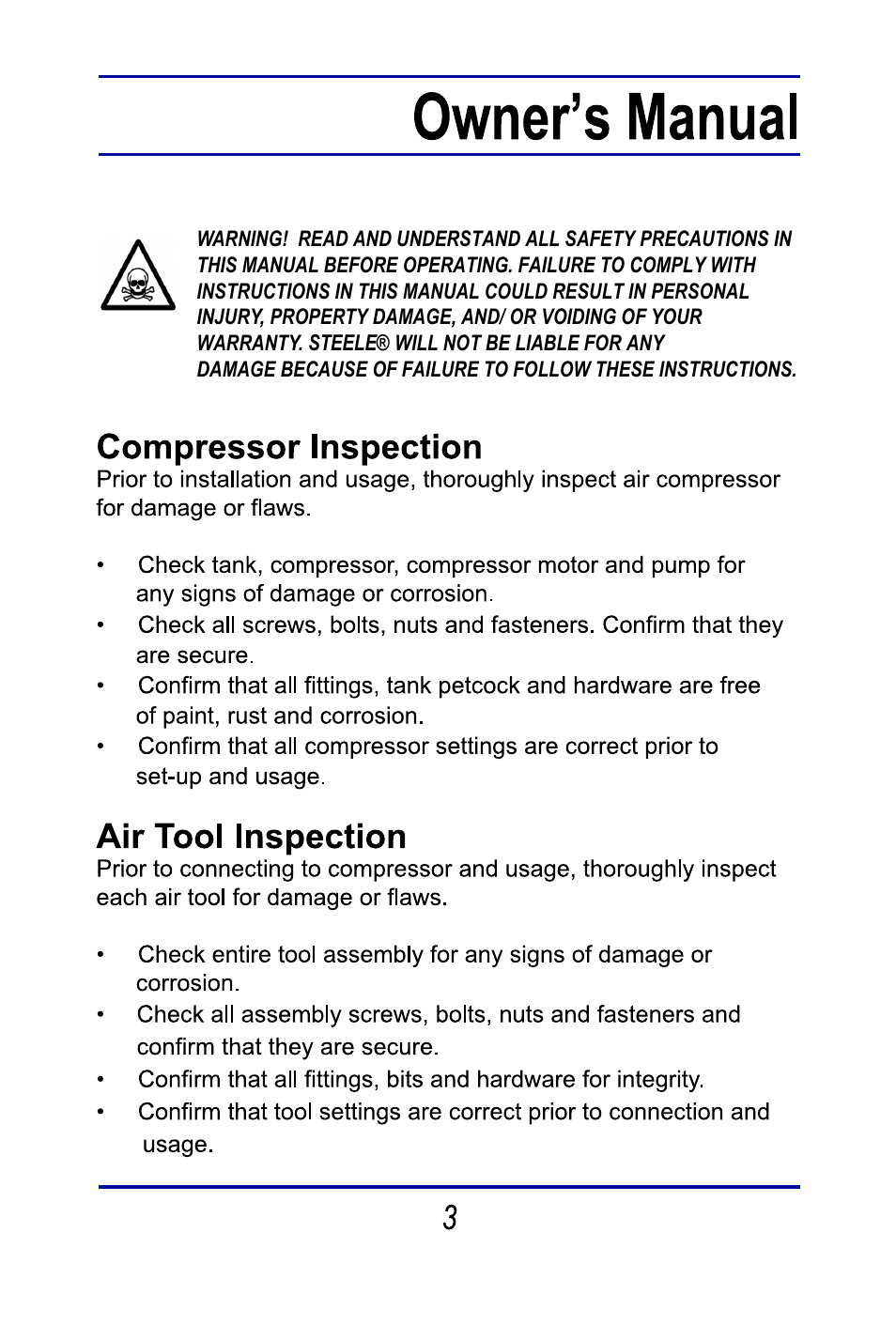 Steele Products SP-CE356M User Manual | Page 3 / 33