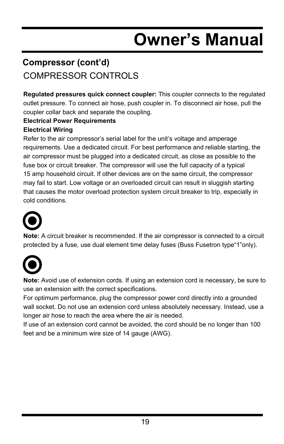 Owner’s manual | Steele Products SP-CE358TM User Manual | Page 19 / 33