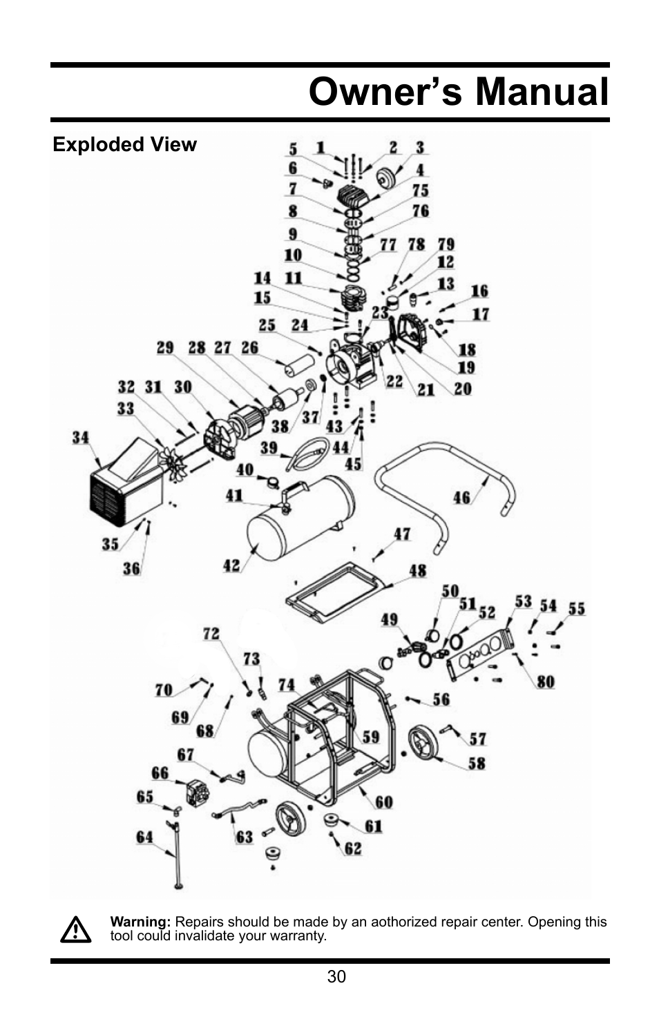 Owner’s manual | Steele Products SP-CE358TM User Manual | Page 30 / 33