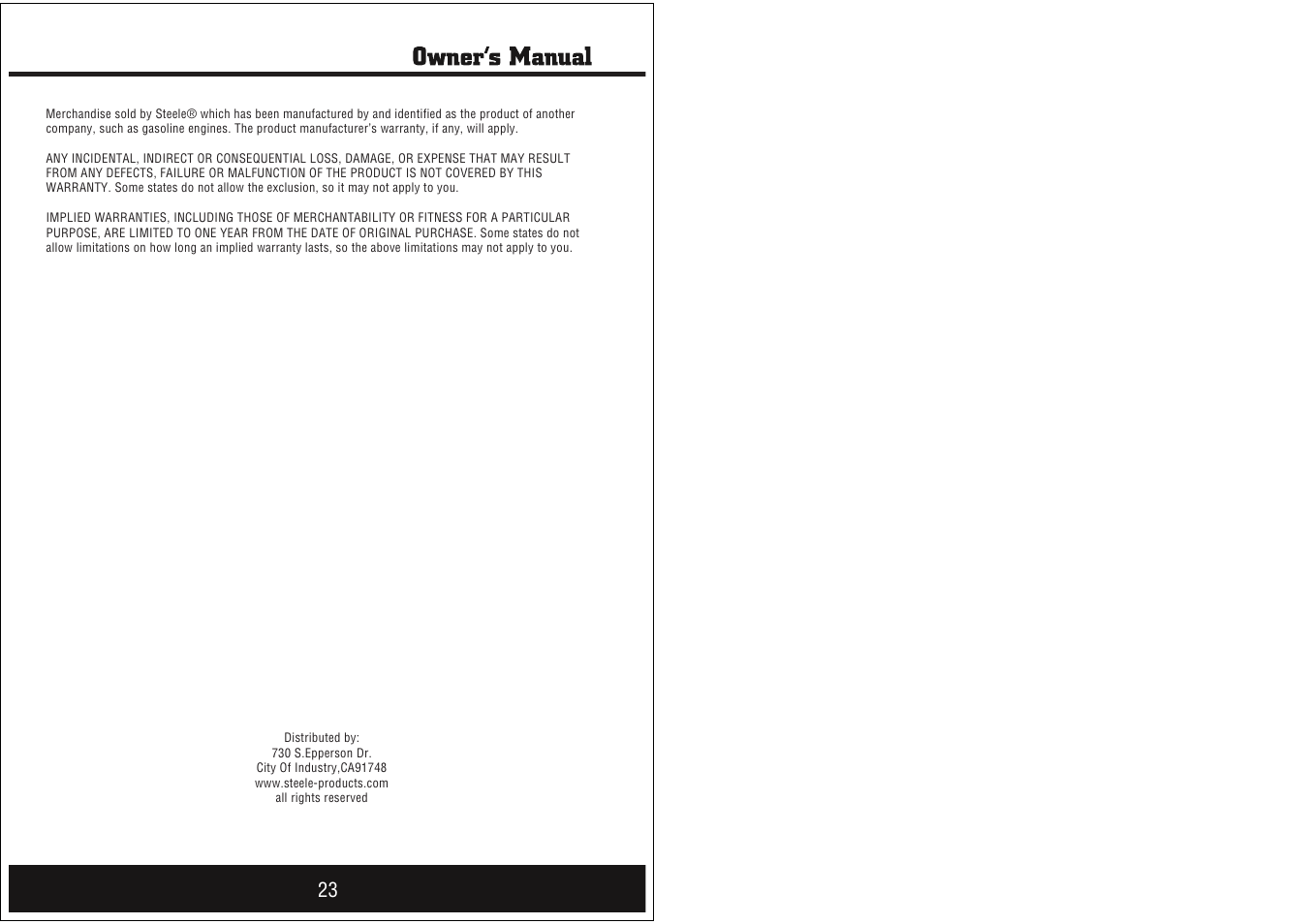 Steele Products SP-PB140 User Manual | Page 12 / 12