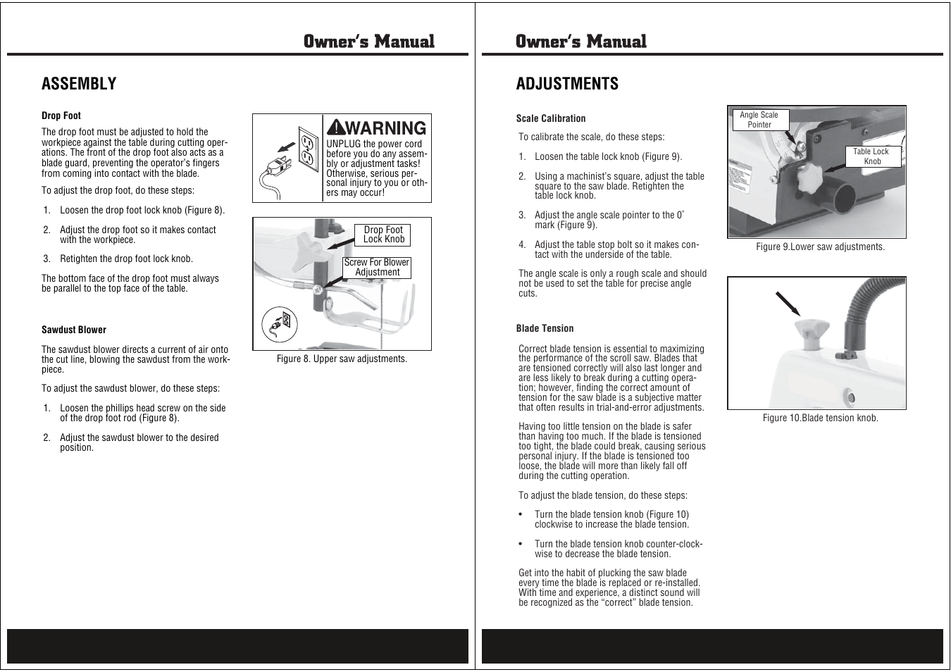 Assembly, Adjustments | Steele Products SP-PB130 User Manual | Page 8 / 13