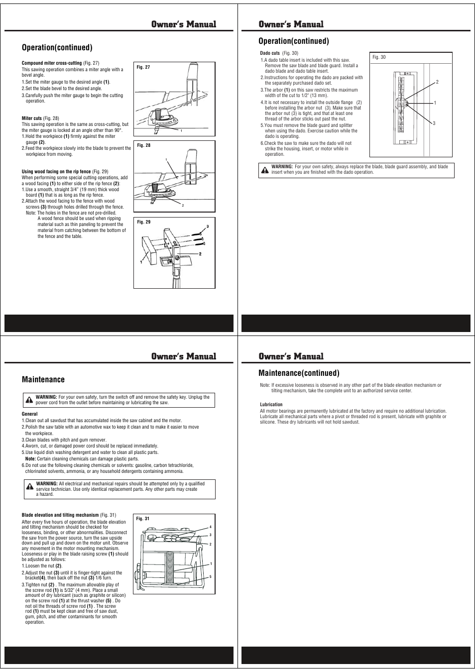Operation(continued), Maintenance, Maintenance(continued) | Steele Products SP-PB101 User Manual | Page 7 / 9