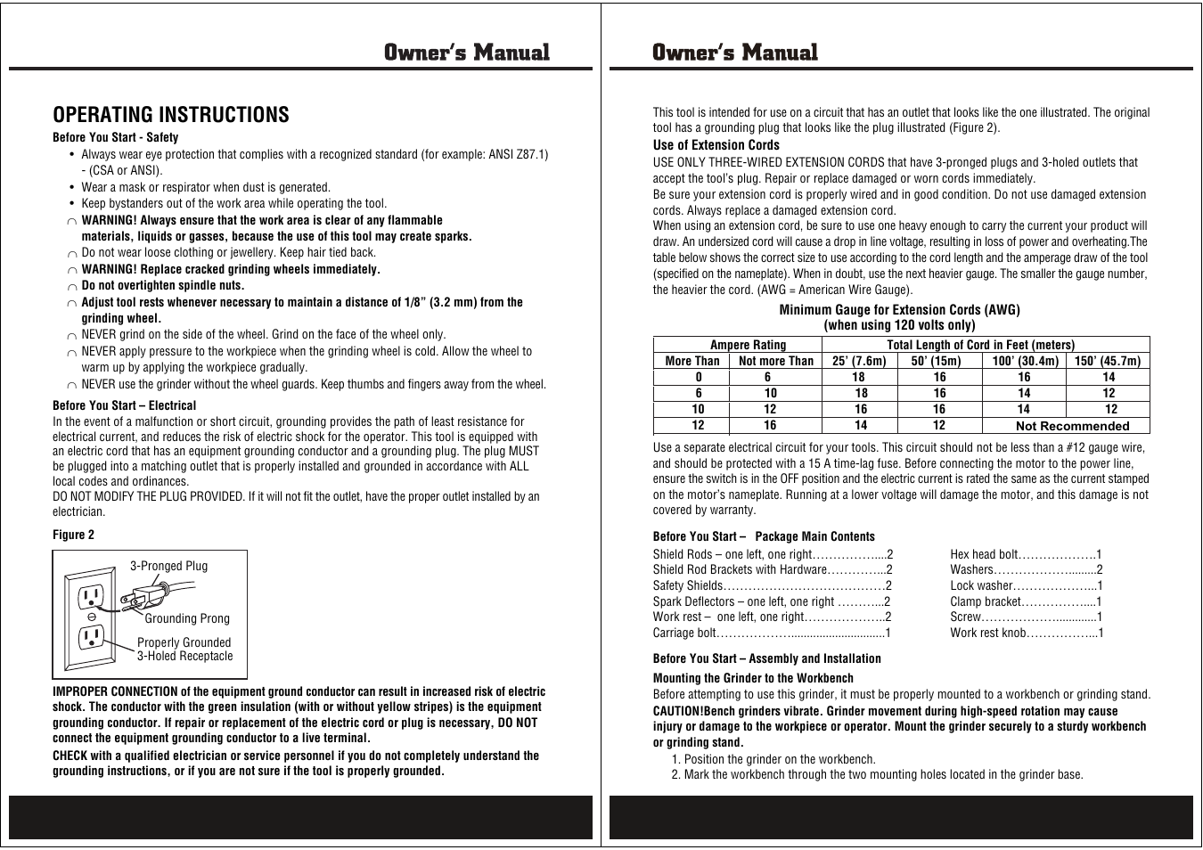 Operating instructions | Steele Products SP-PB006 User Manual | Page 3 / 8