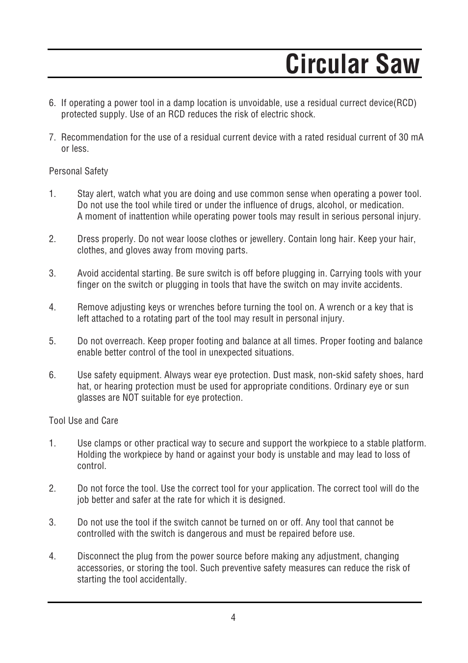 Circular saw | Steele Products SP-PT211 User Manual | Page 4 / 15