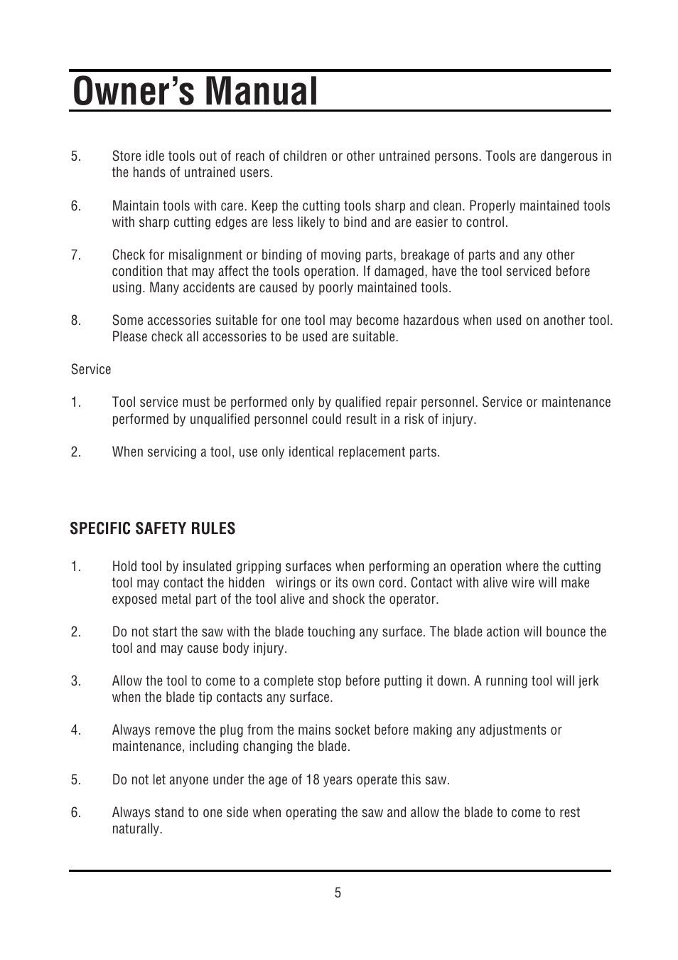 Owner’s manual | Steele Products SP-PT212 User Manual | Page 5 / 12