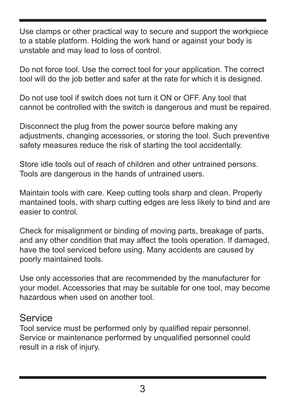 Service | Steele Products SP-PT221 User Manual | Page 4 / 8