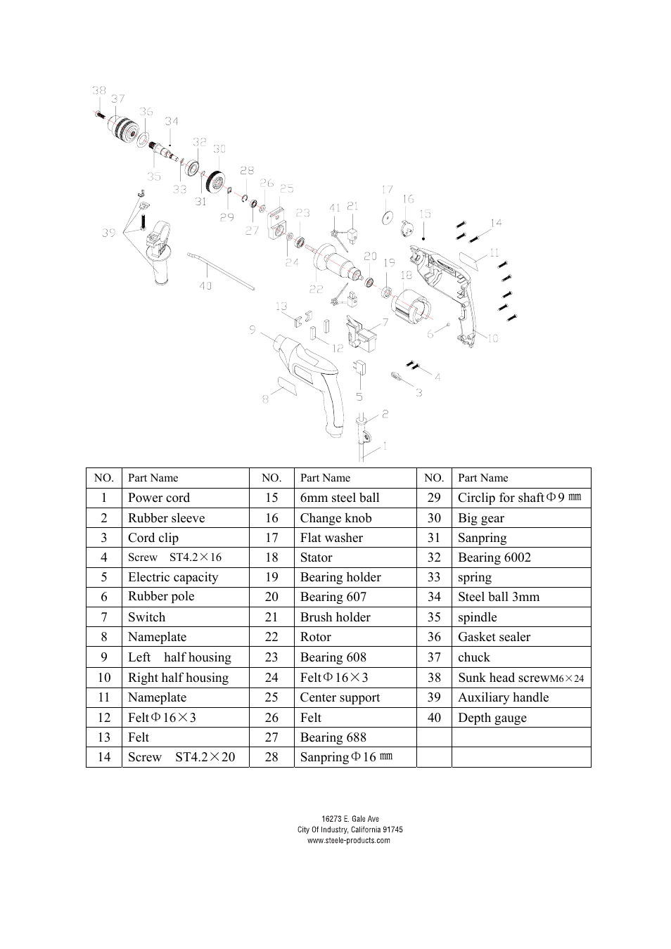 Steele Products SP-PT237 User Manual | Page 6 / 6