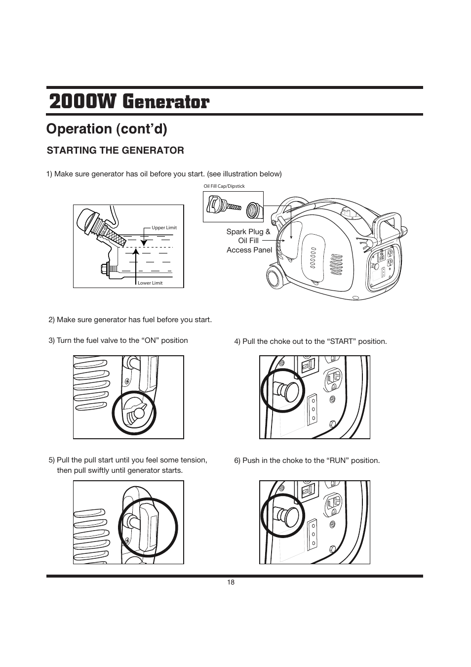 2000w generator | Steele Products SP-GG200D User Manual | Page 18 / 50