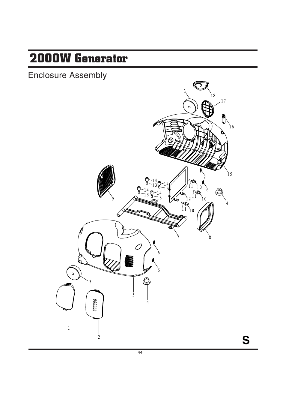 2000w generator | Steele Products SP-GG200D User Manual | Page 44 / 50