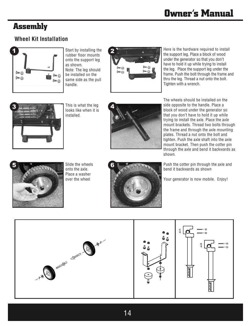 Owner’s manual, Assembly | Steele Products SP-GG1000E User Manual | Page 15 / 46