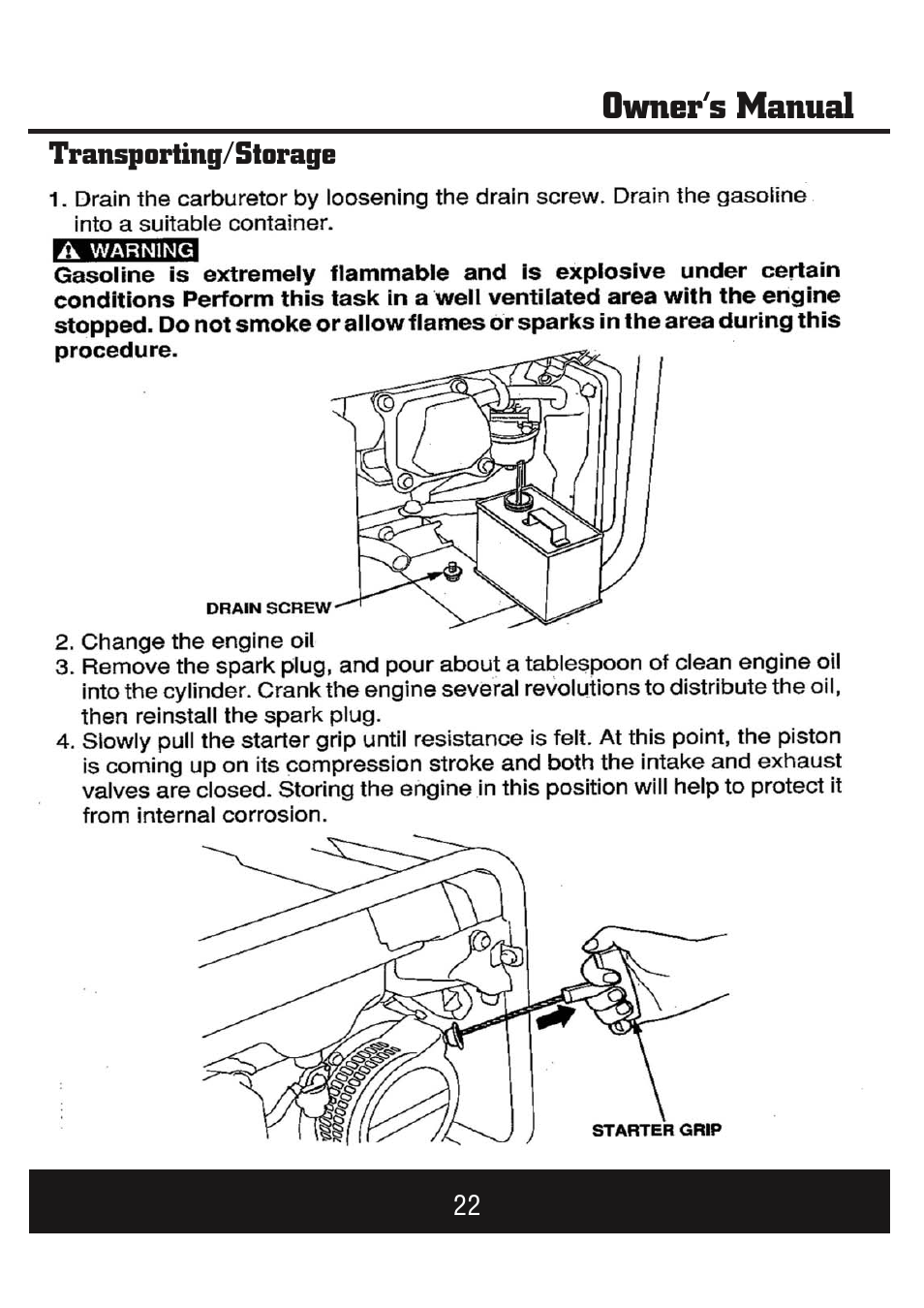Owner’s manual | Steele Products SP-GG1000E User Manual | Page 23 / 46