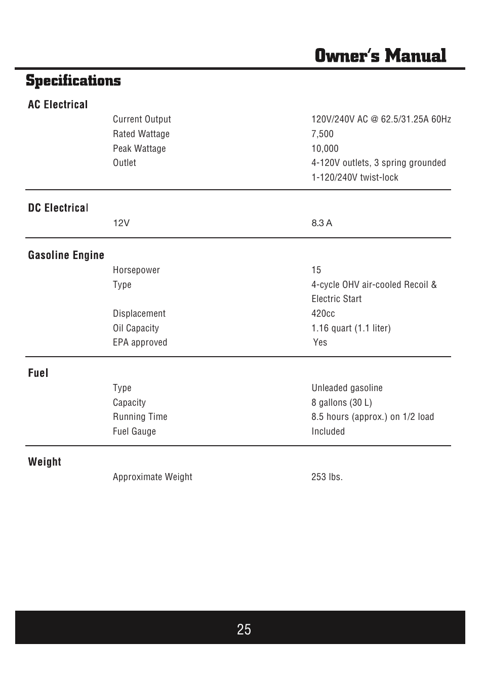Steele Products SP-GG1000E User Manual | Page 26 / 46