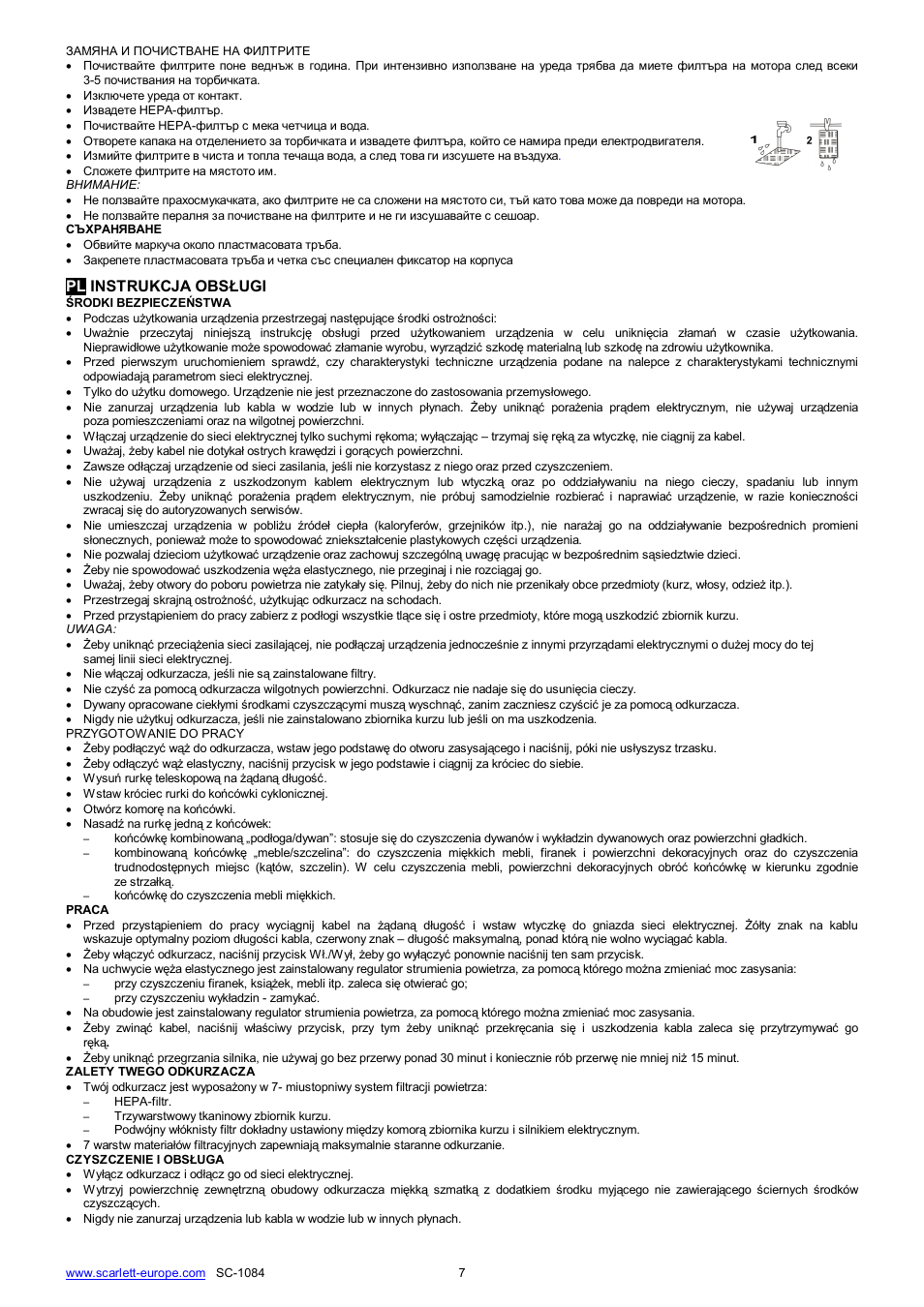 Pl instrukcja obs ugi | Scarlett SC-1084 User Manual | Page 7 / 17