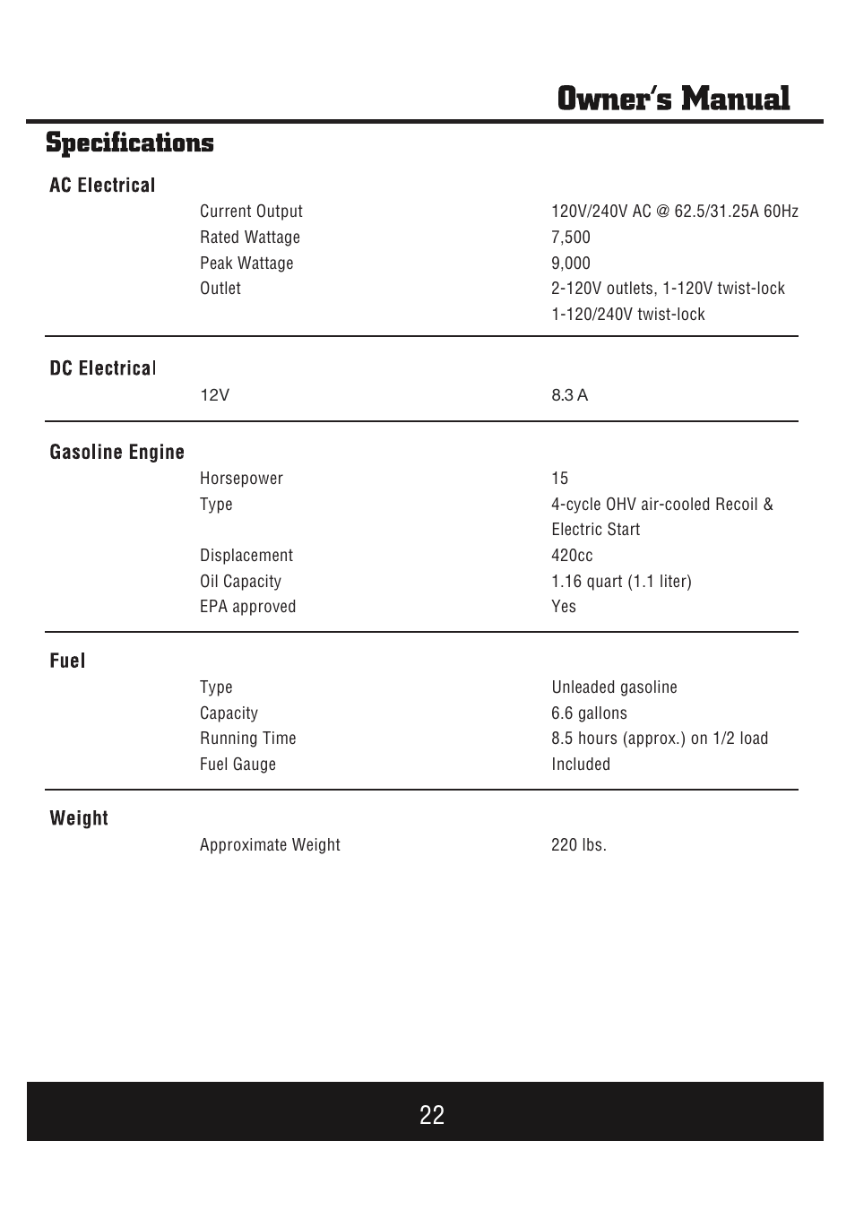 Steele Products SP-GG900E User Manual | Page 23 / 43