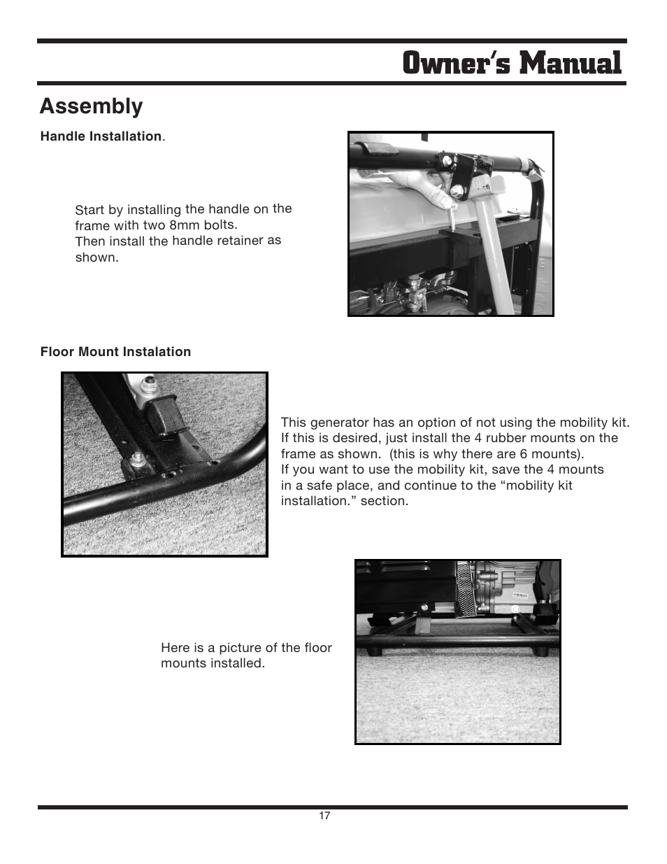 Assembly | Steele Products SP-GG600 User Manual | Page 17 / 48