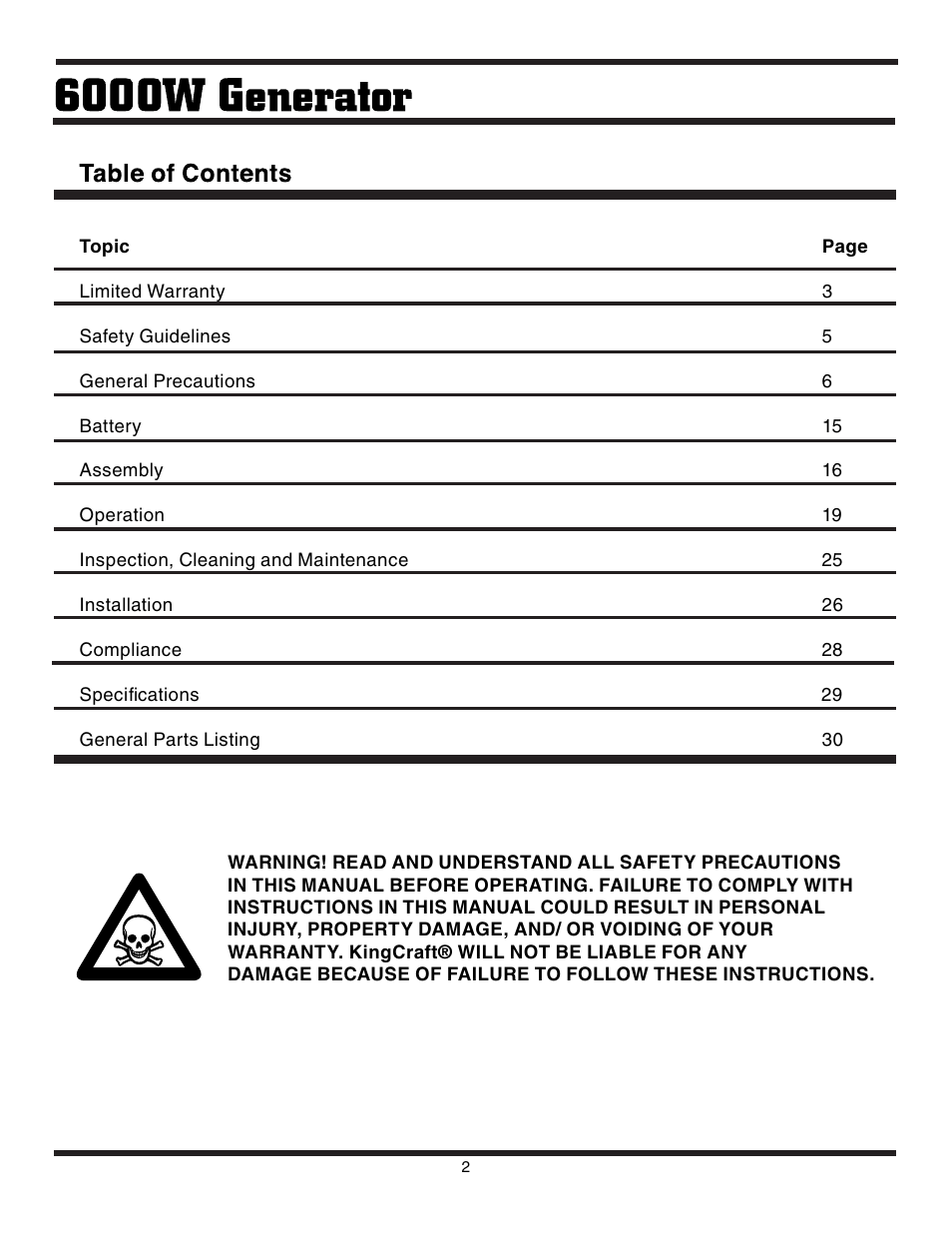 Steele Products SP-GG600 User Manual | Page 2 / 48