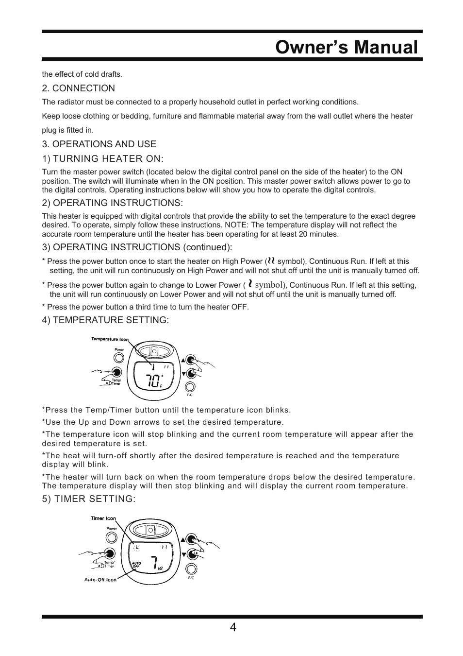 Owner’s manual | Steele Products SP-HO76 User Manual | Page 4 / 7