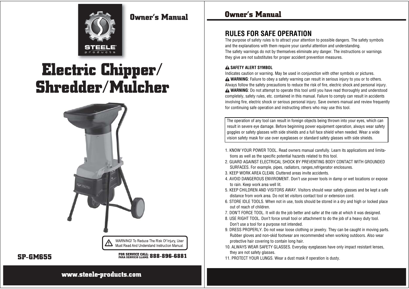 Steele Products SP-GM655 User Manual | 7 pages
