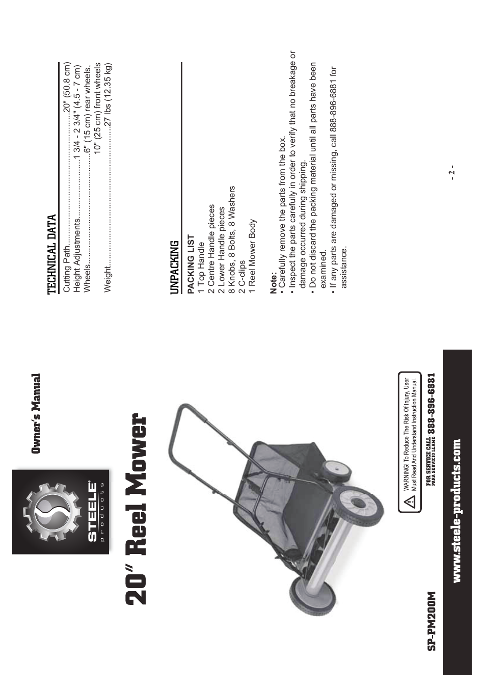 Steele Products SP-PM200M User Manual | 5 pages