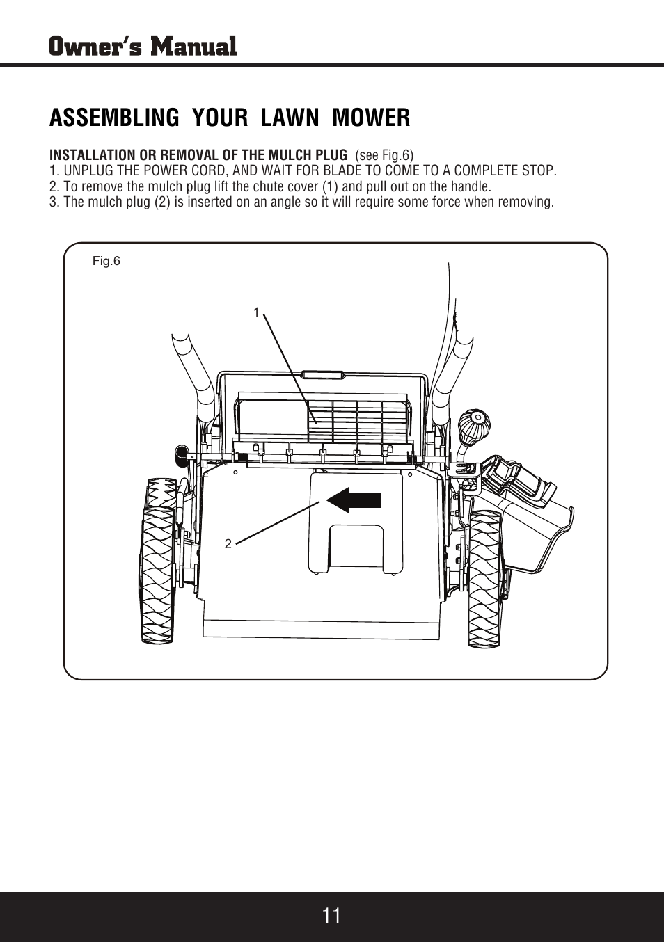 Sp-pm207ac_manual 12, Assembling your lawn mower | Steele Products SP-PM207AC User Manual | Page 12 / 23
