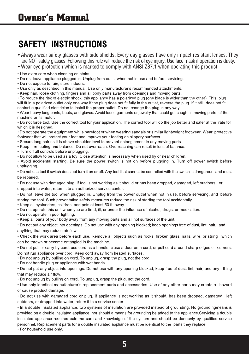 Sp-pm207ac_manual 6, Safety instructions | Steele Products SP-PM207AC User Manual | Page 6 / 23