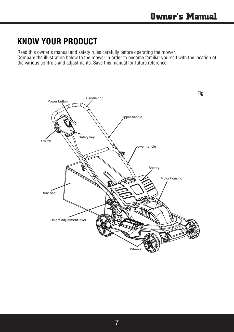 Sp-pm207dc manual 7, Know your product | Steele Products SP-PM207DC User Manual | Page 7 / 23